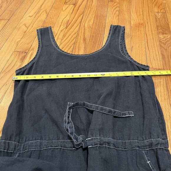 Current/Elliott The Zip Cargo Linen Washed Black Jumpsuit Size 2‎ (Medium) - Picture 9 of 11